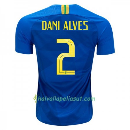 Jalkapallo Pelipaidat Brasilia Dani Alves 2 World Cup 2018 Vieraspaita